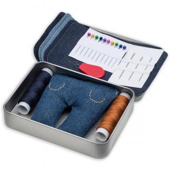 Jeans Repair Kit mit Flicken und Nadeln, Garn